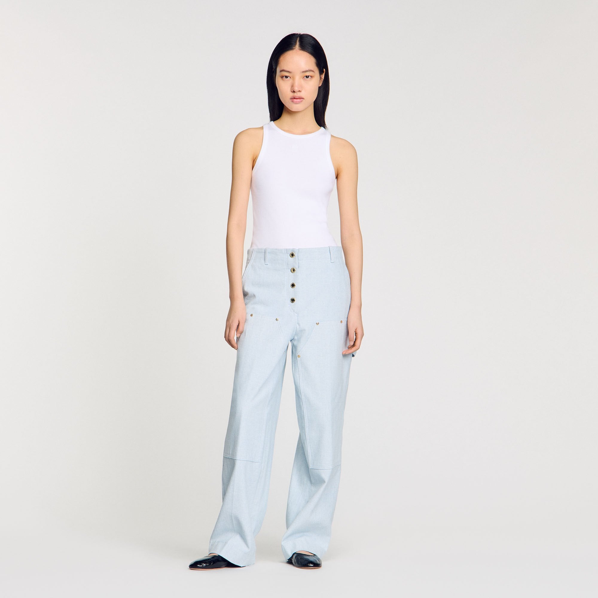 Carpenter jeans Light Blue Sandro Women