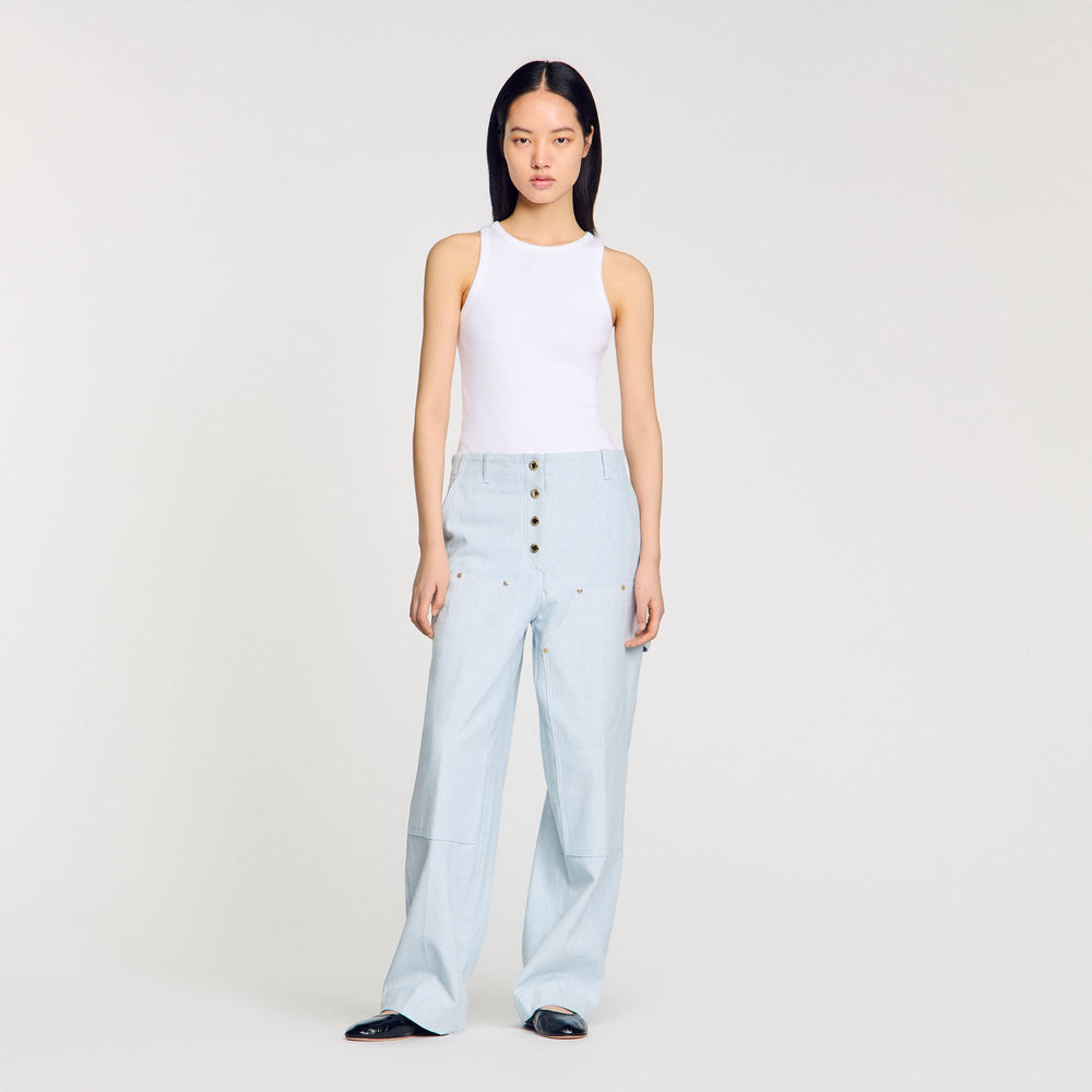 Carpenter jeans Light Blue Sandro Women