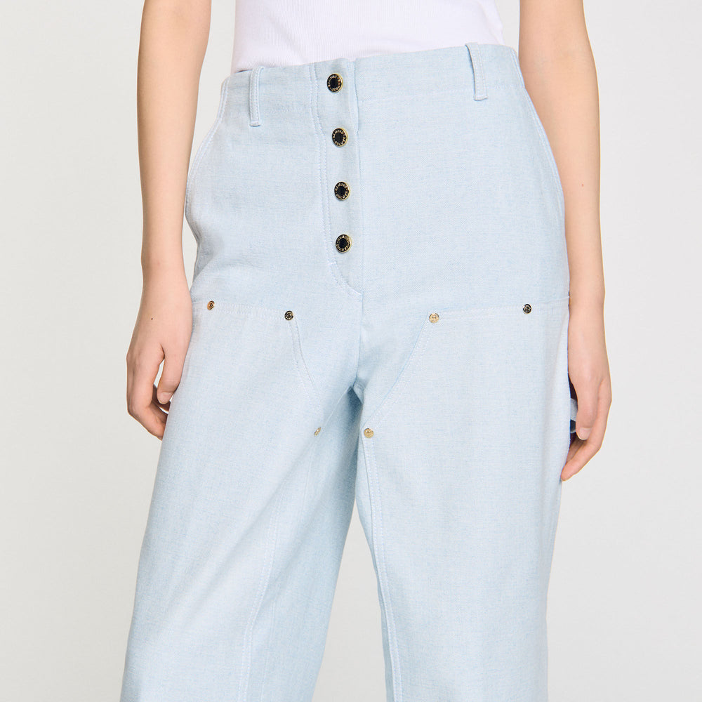Carpenter jeans Light Blue Sandro Women