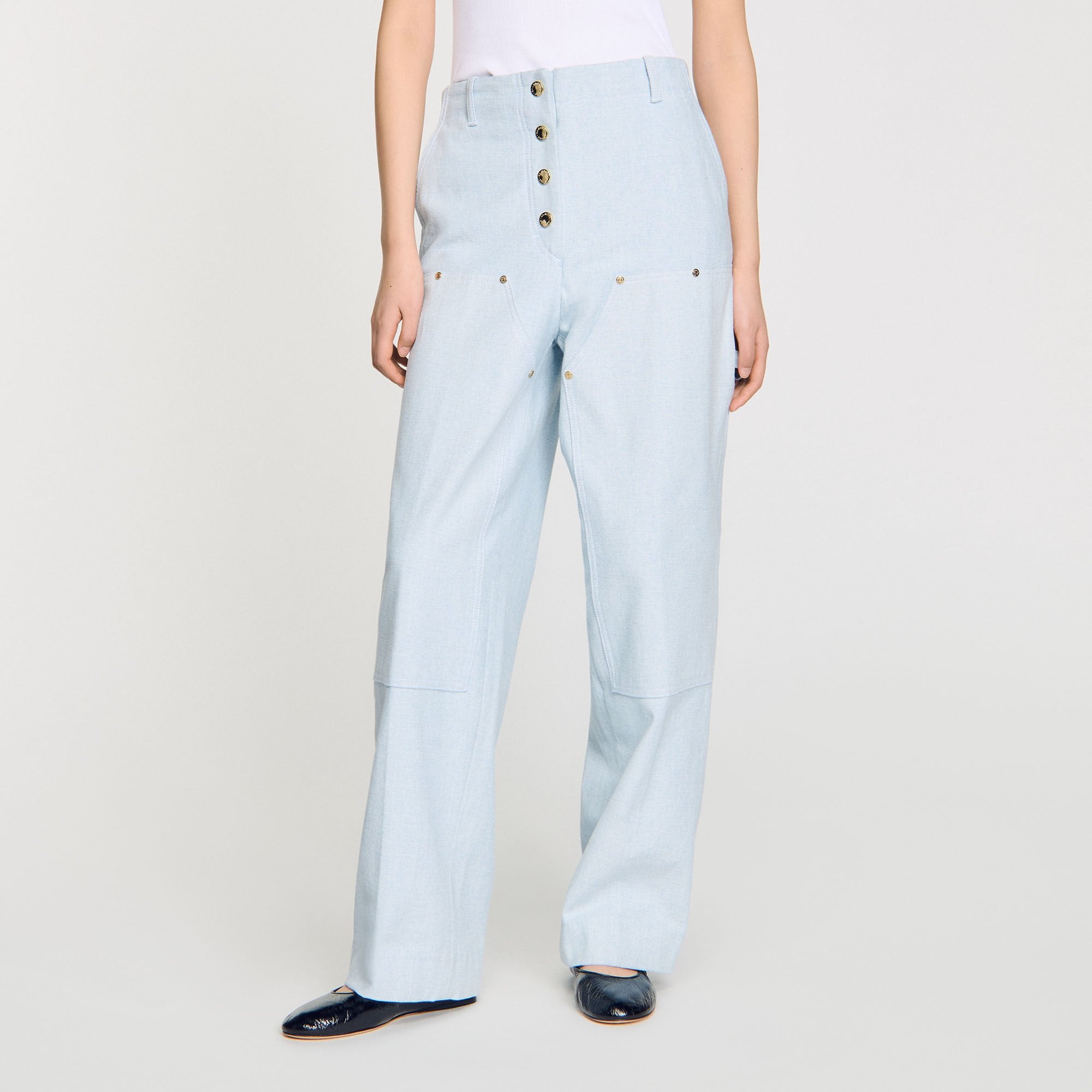 Carpenter jeans Light Blue Sandro Women
