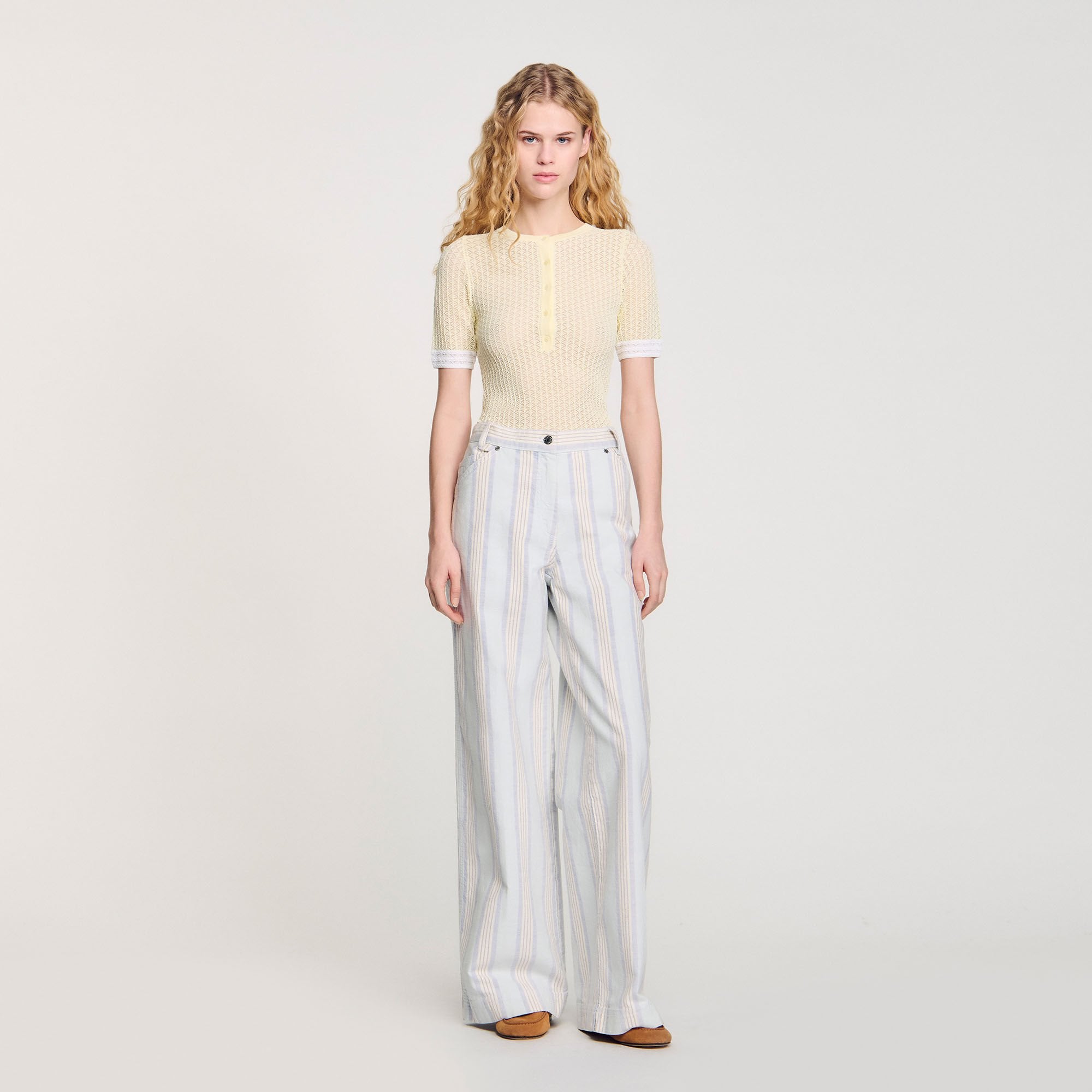 Striped jeans Blue Sandro Women