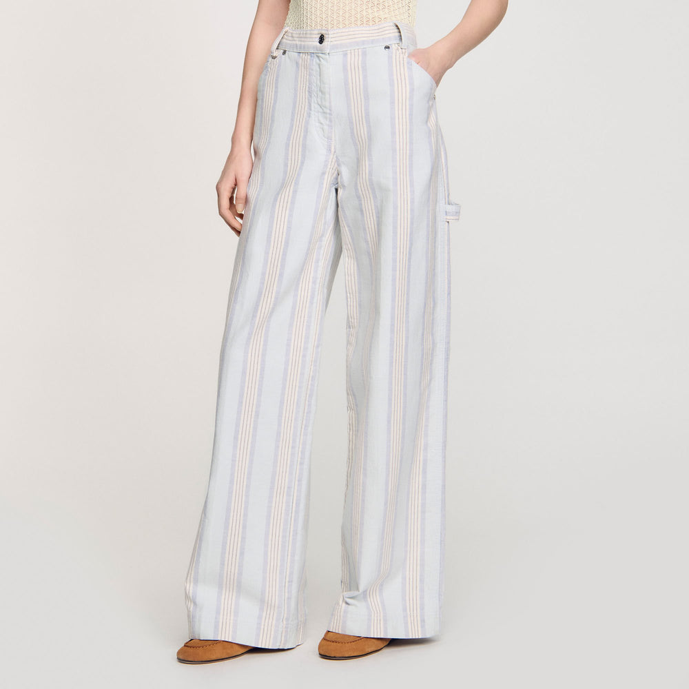 Striped jeans Blue Sandro Women