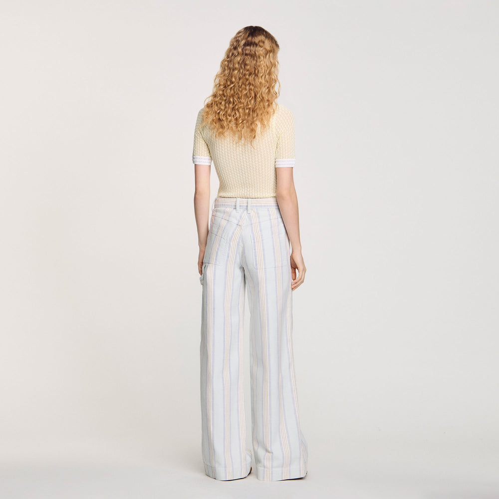 Striped jeans Blue Sandro Women