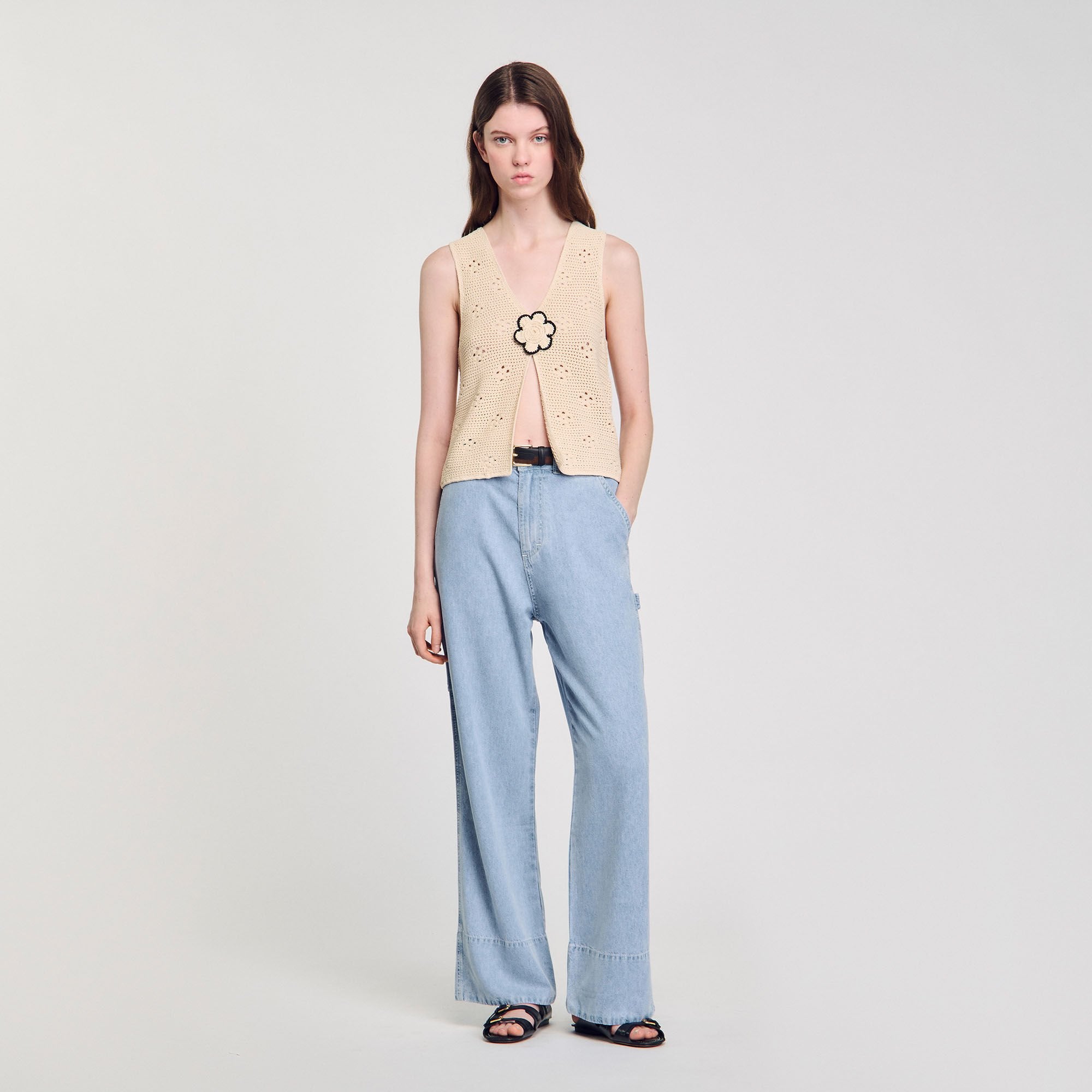 Wide-leg jeans Blue Jean Sandro Women