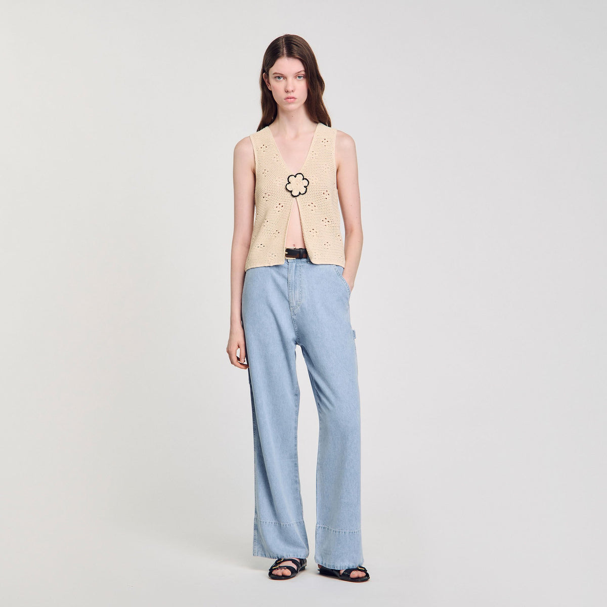 Wide-leg jeans Blue Jean Sandro Women
