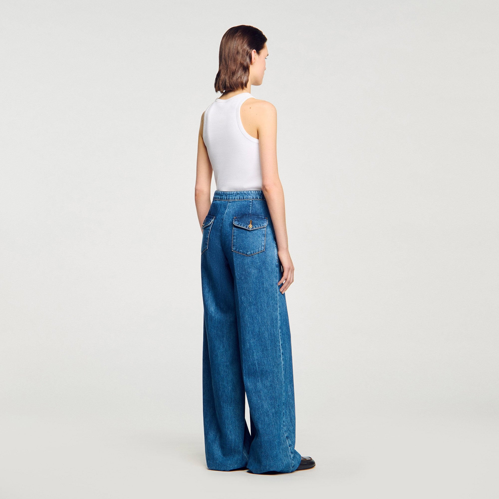 Wide-leg jeans Blue Jean Sandro Women