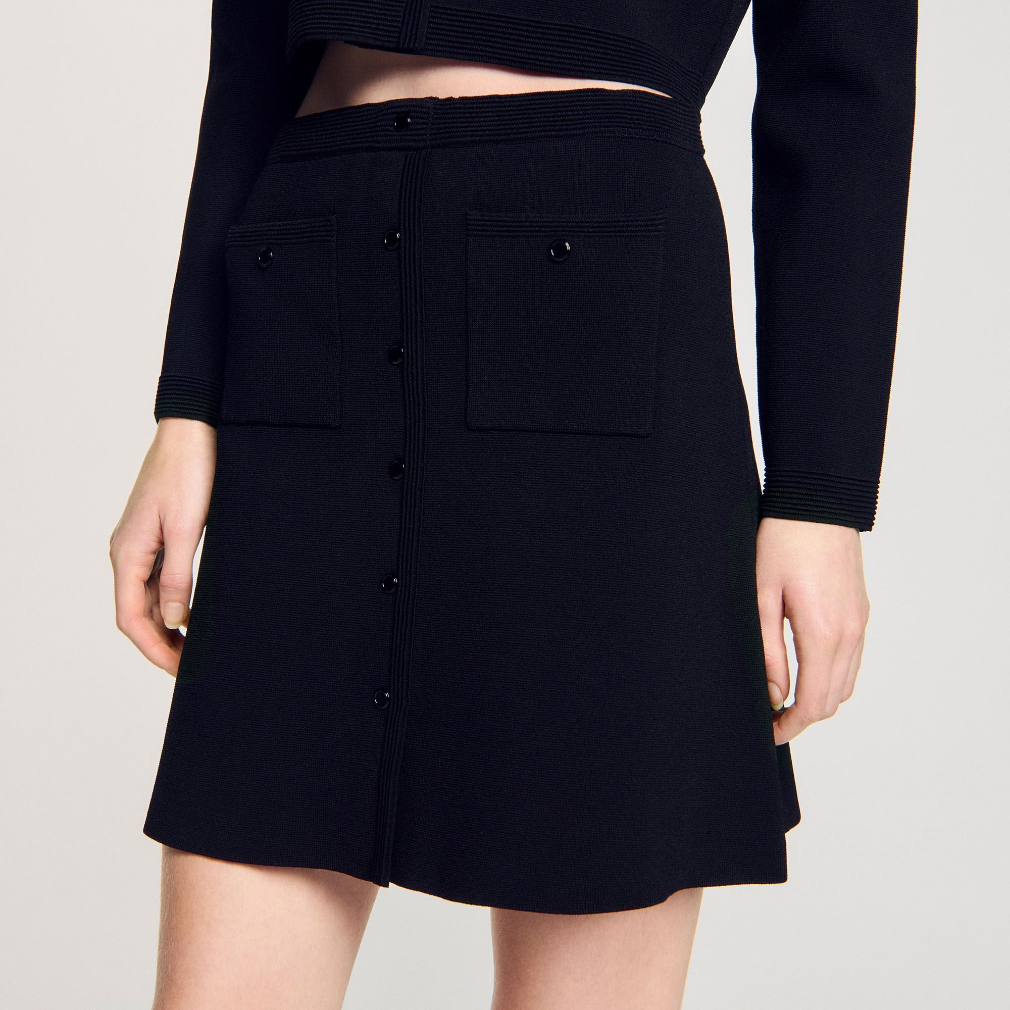 Mini knit skirt Black Sandro Women