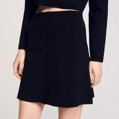 Mini knit skirt Black Sandro Women