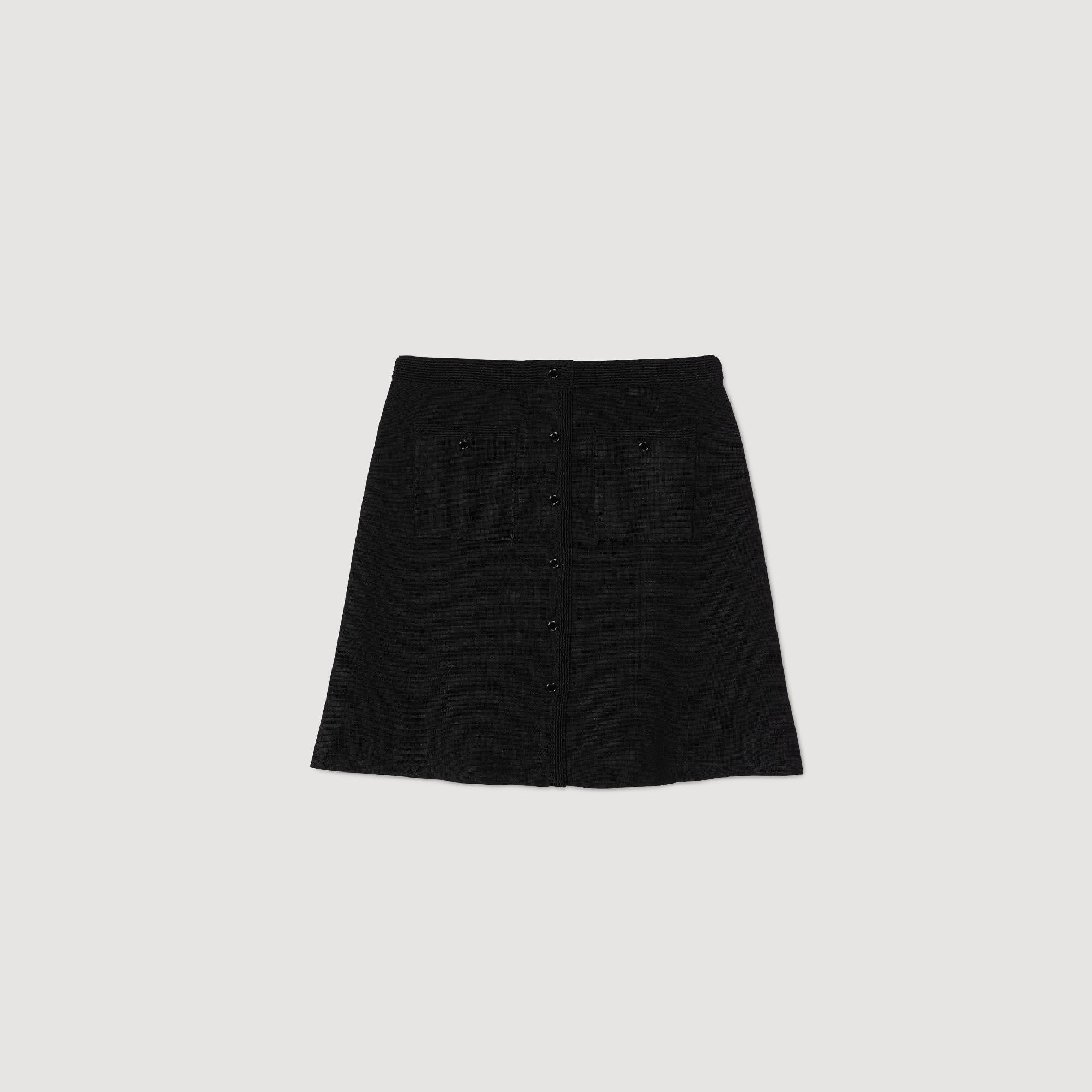 Mini knit skirt Black Sandro Women