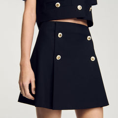 Mini pleated skirt Black Sandro Women