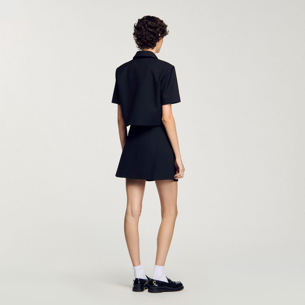 Mini pleated skirt Black Sandro Women
