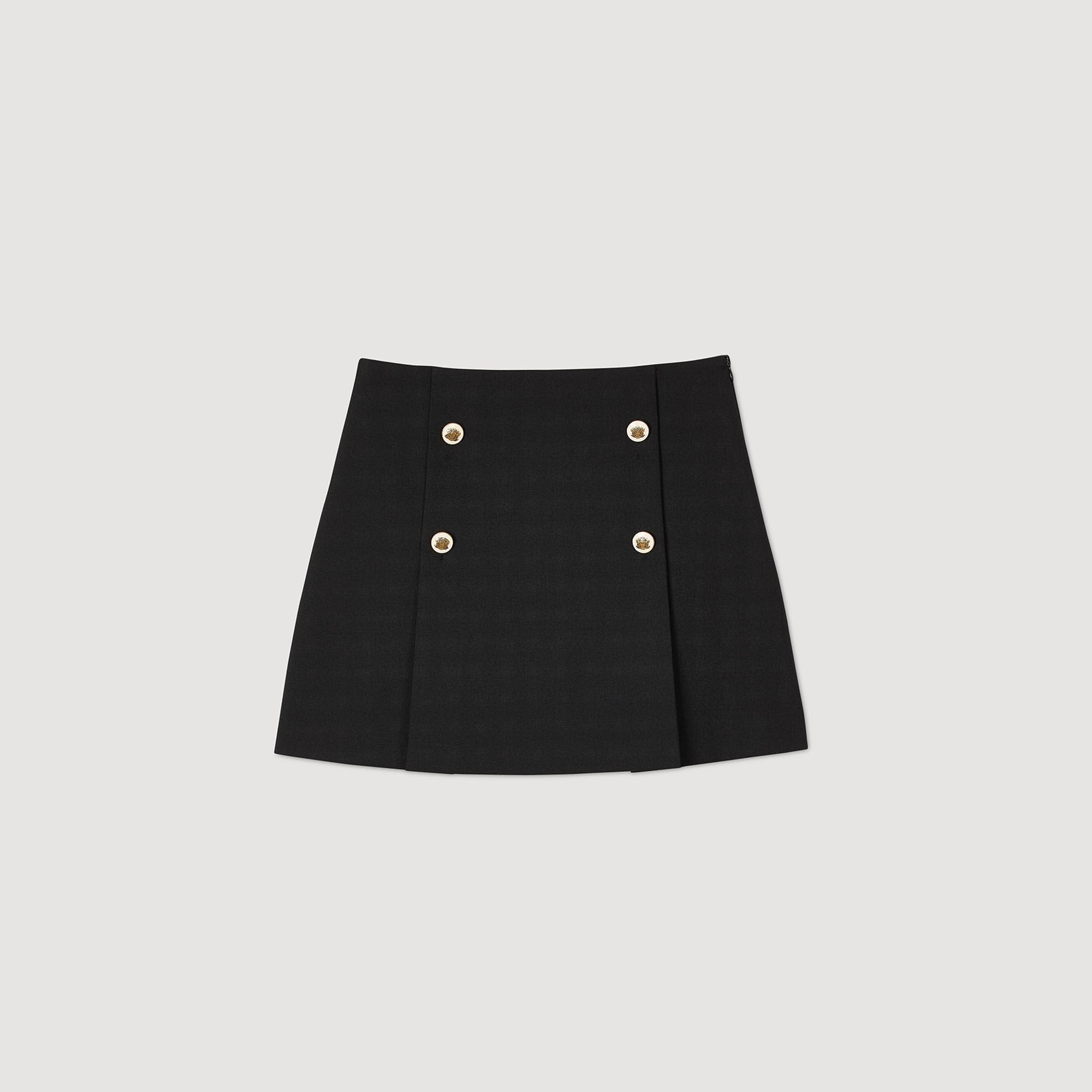 Mini pleated skirt Black Sandro Women