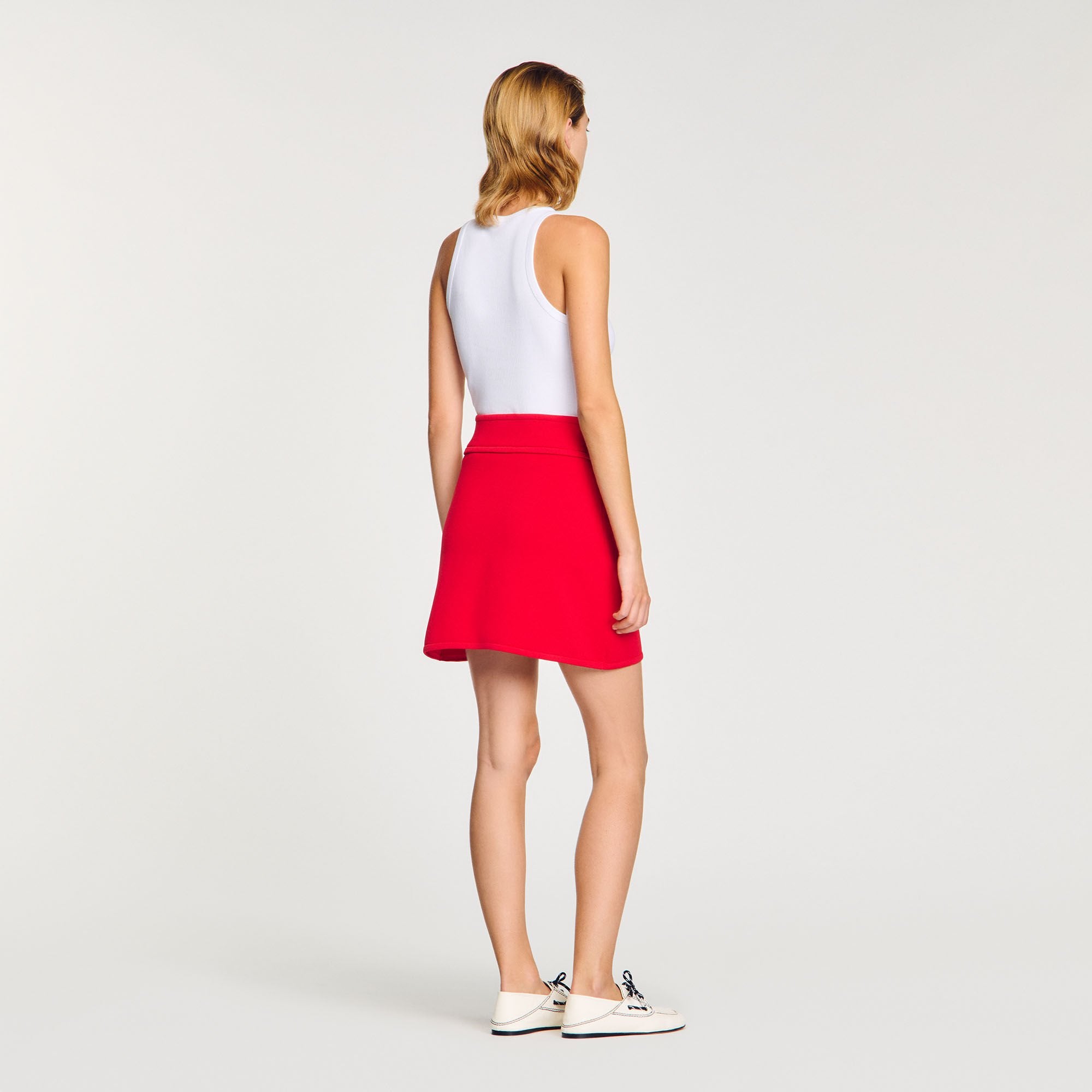 Mini knit skirt Red Sandro Women