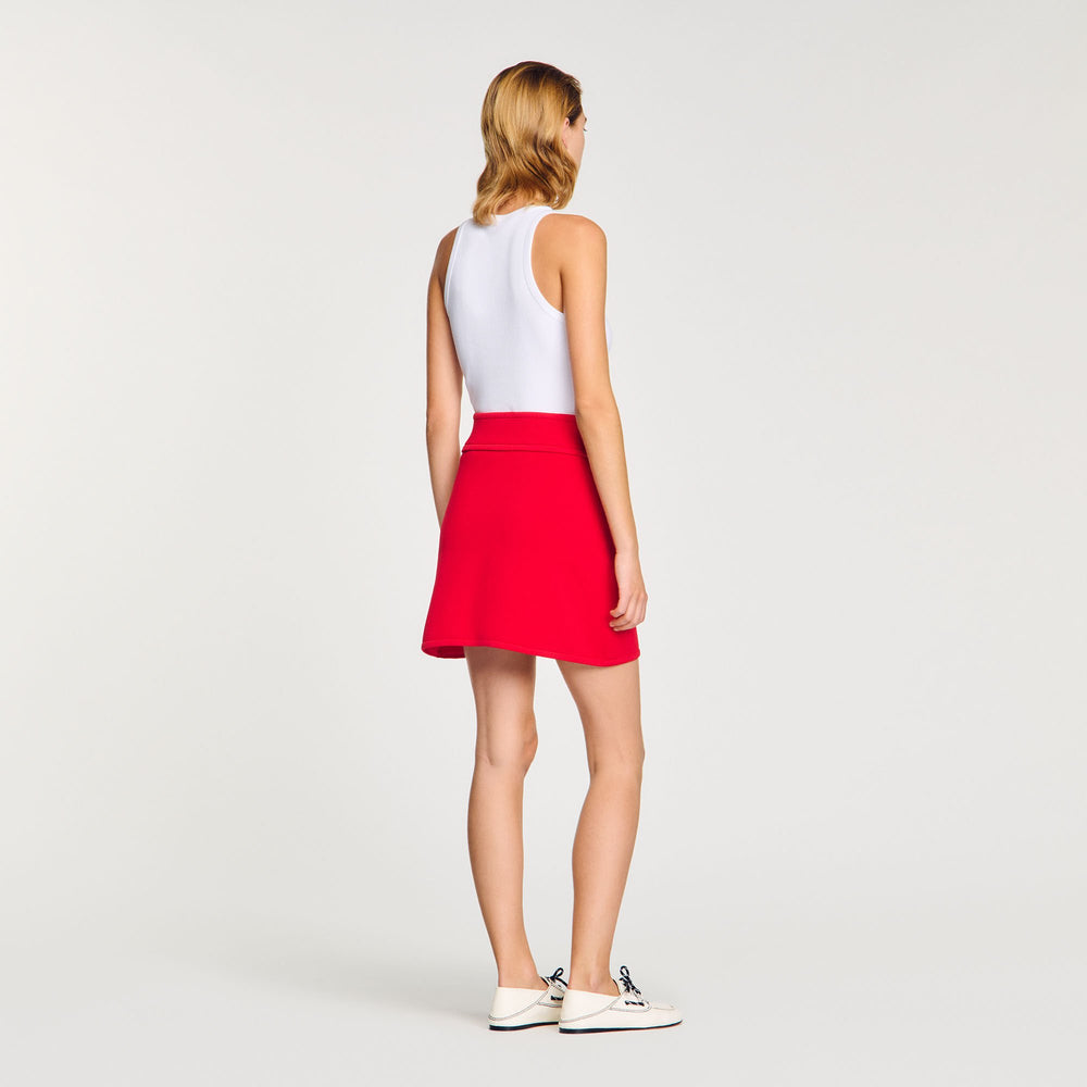 Mini knit skirt Red Sandro Women