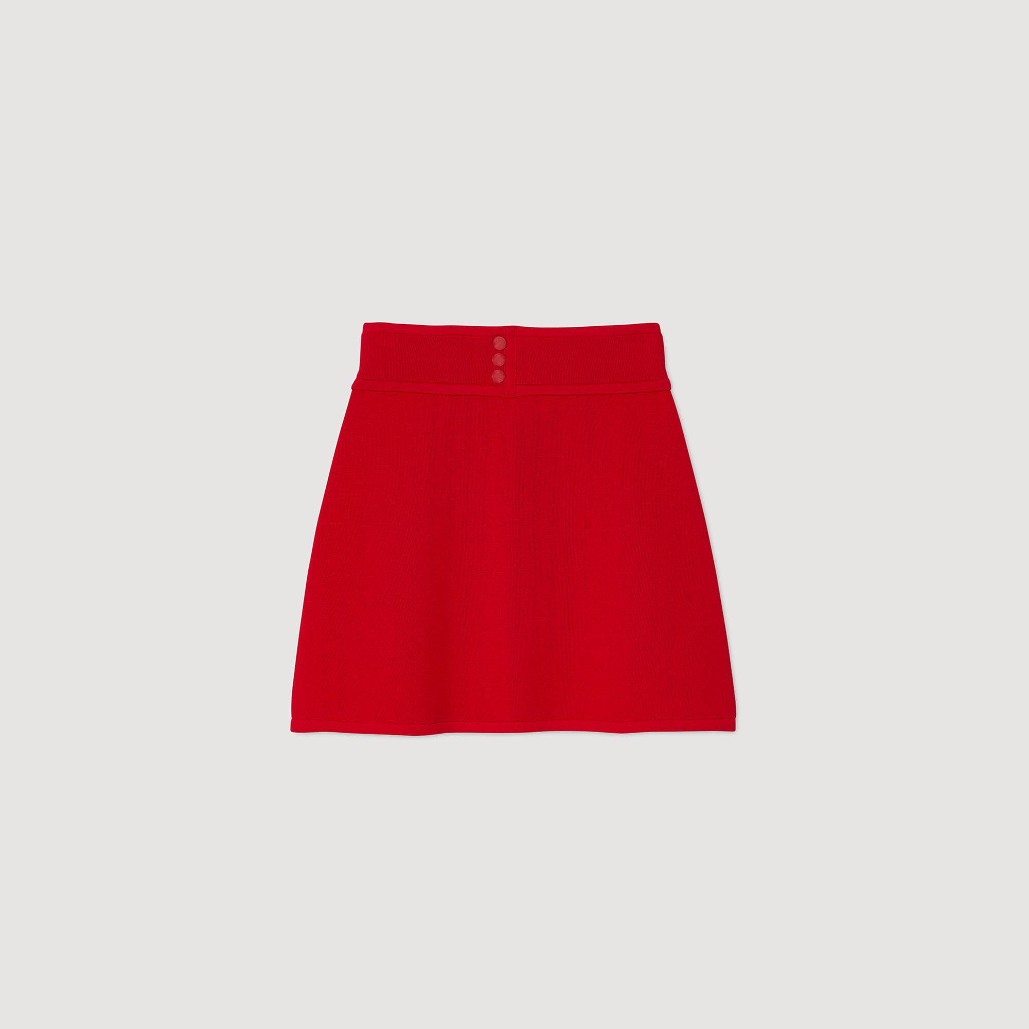 Mini knit skirt Red Sandro Women