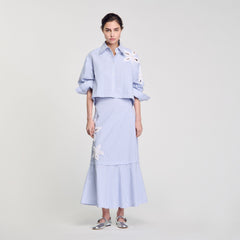 Maxi striped skirt Sky Blue Sandro Women