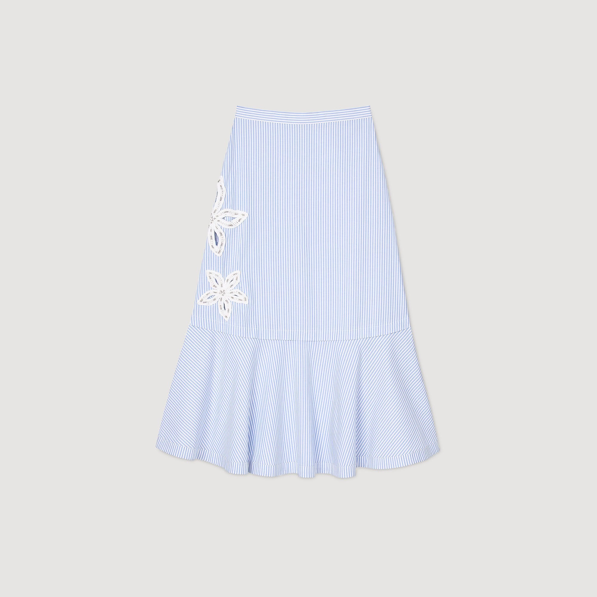 Maxi striped skirt Sky Blue Sandro Women