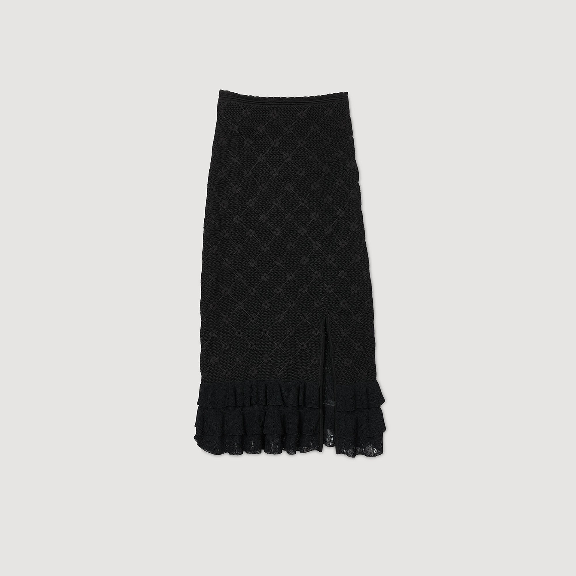 Knit midi skirt Black Sandro Women
