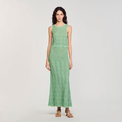 Maxi knit skirt Mint Sandro Women
