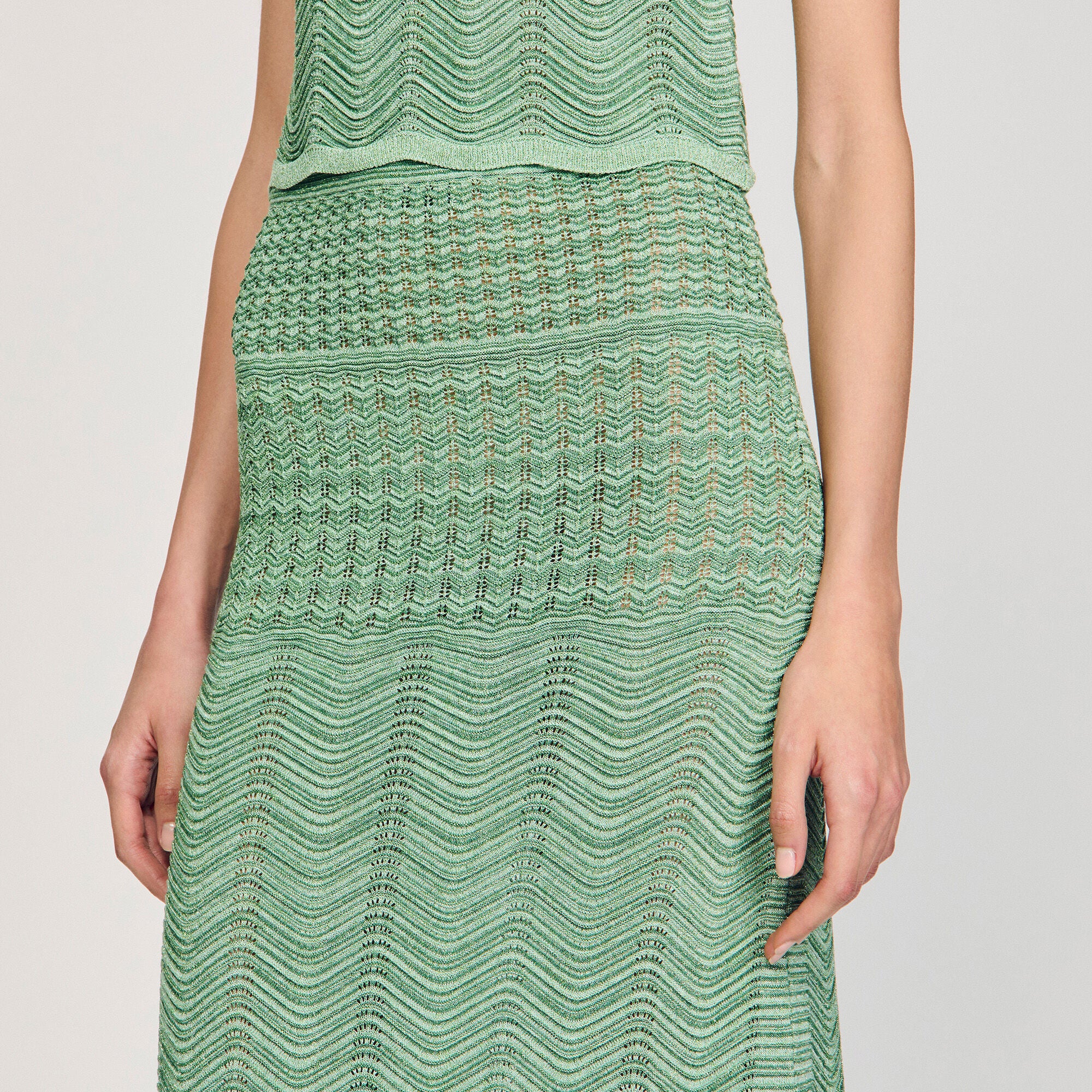 Maxi knit skirt Mint Sandro Women