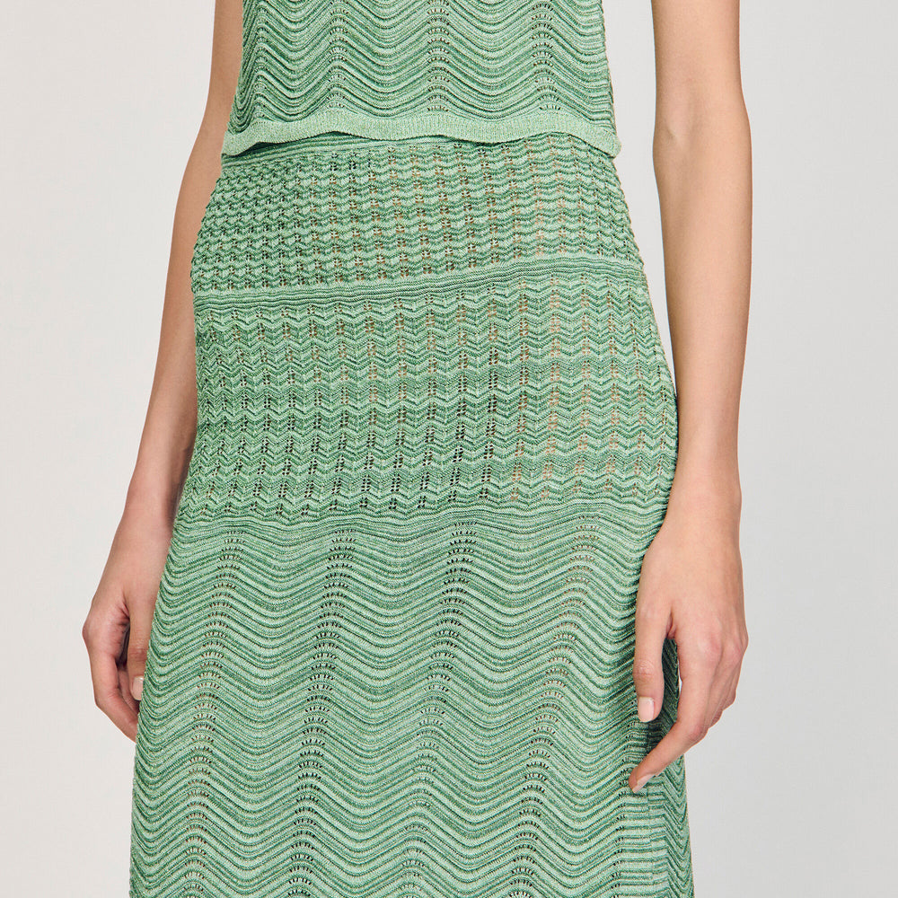 Maxi knit skirt Mint Sandro Women