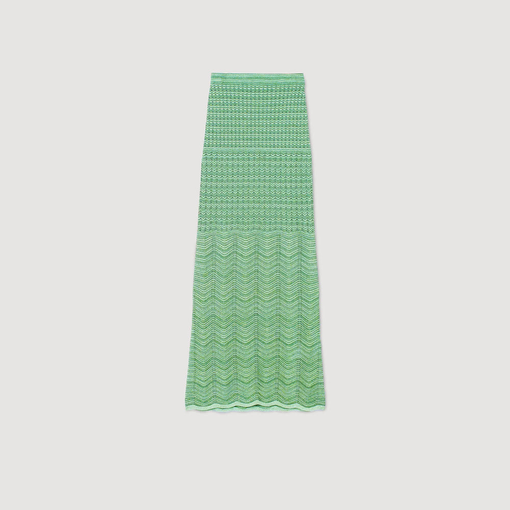 Maxi knit skirt Mint Sandro Women