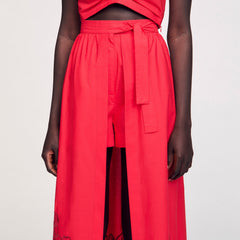 Floral skort Red Sandro Women