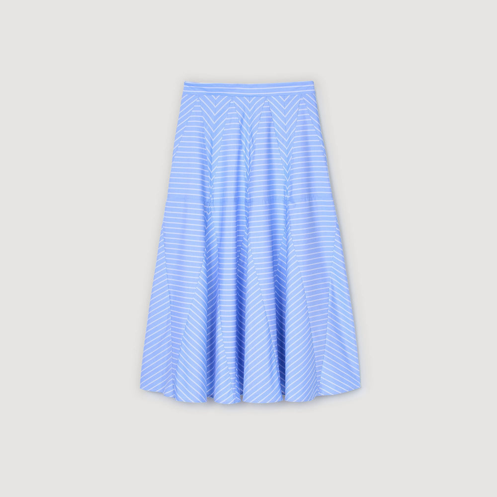 Maxi striped skirt Blu / White Sandro Women