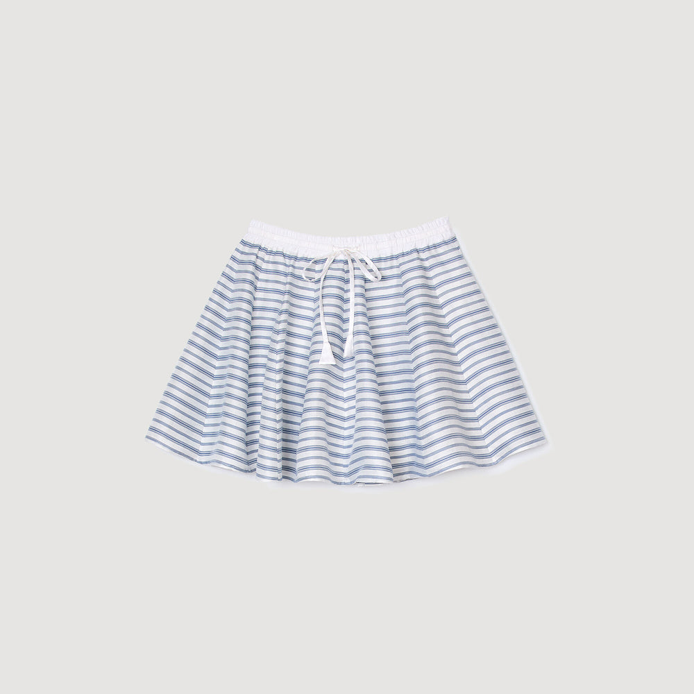 Spiral print skater skirt Blu / White Sandro Women