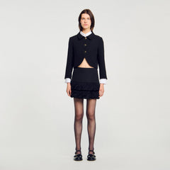 Mini ruffled skirt Black Sandro Women