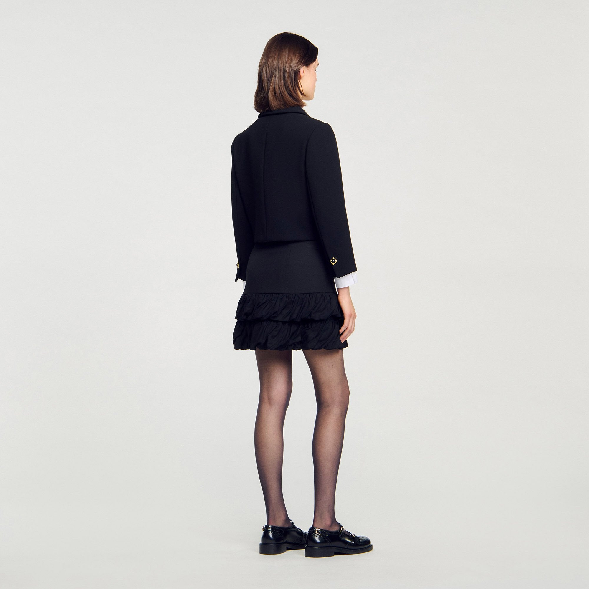 Mini ruffled skirt Black Sandro Women