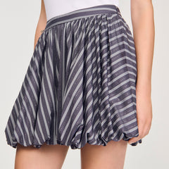 Striped rhinestone bubble skirt Grey Sandro Women