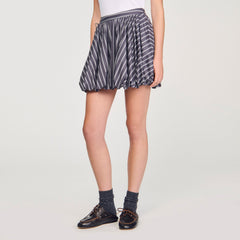 Striped rhinestone bubble skirt Grey Sandro Women