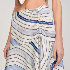 Spiral-motif maxi skirt Sky Blue Sandro Women