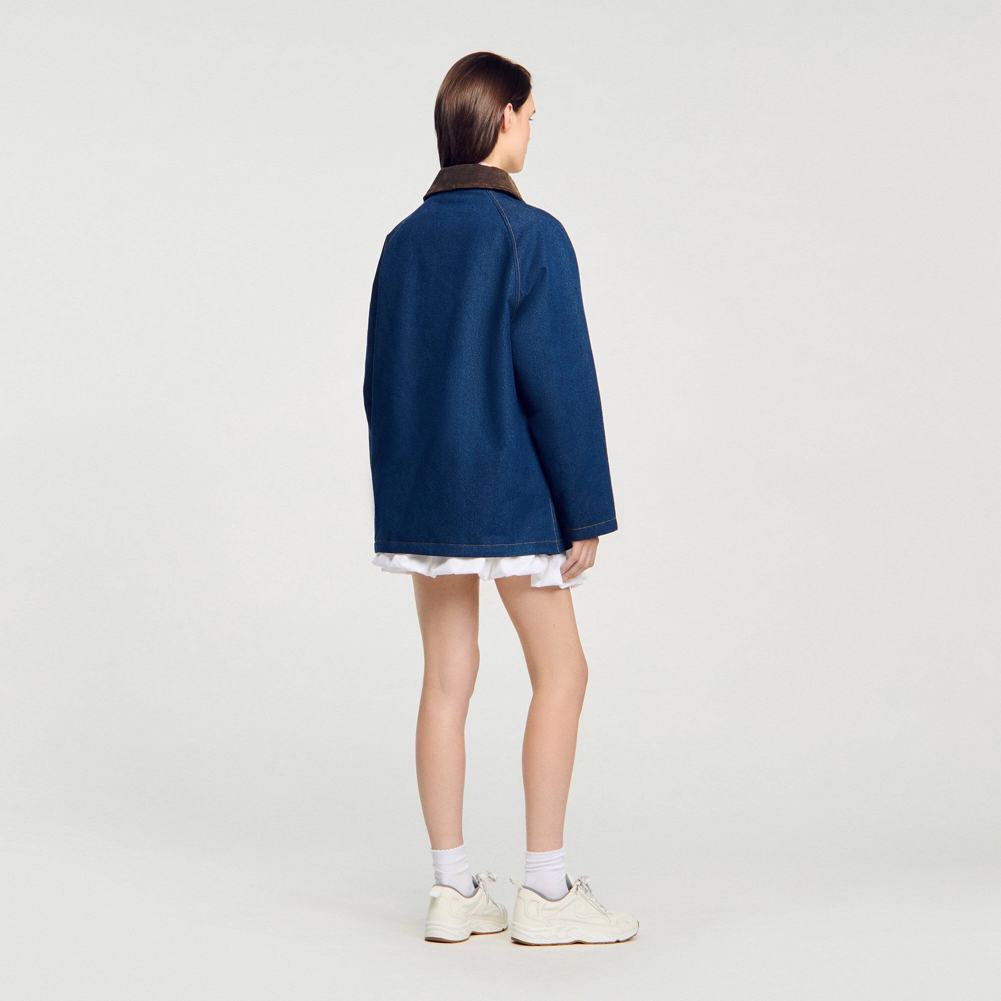 Denim workwear jacket Blue Jean Sandro Women
