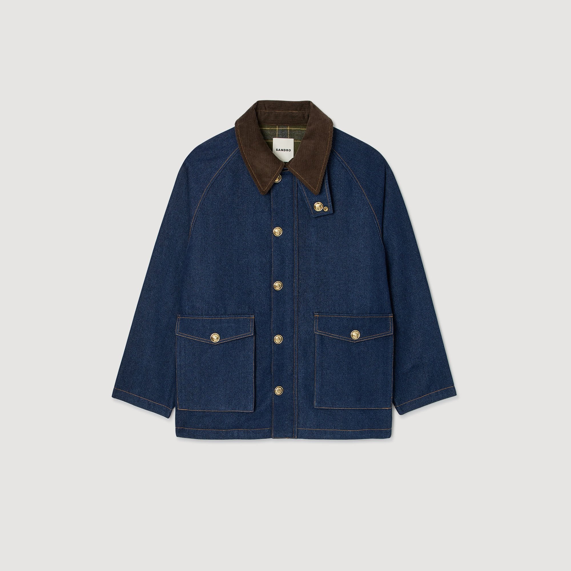 Denim workwear jacket Blue Jean Sandro Women