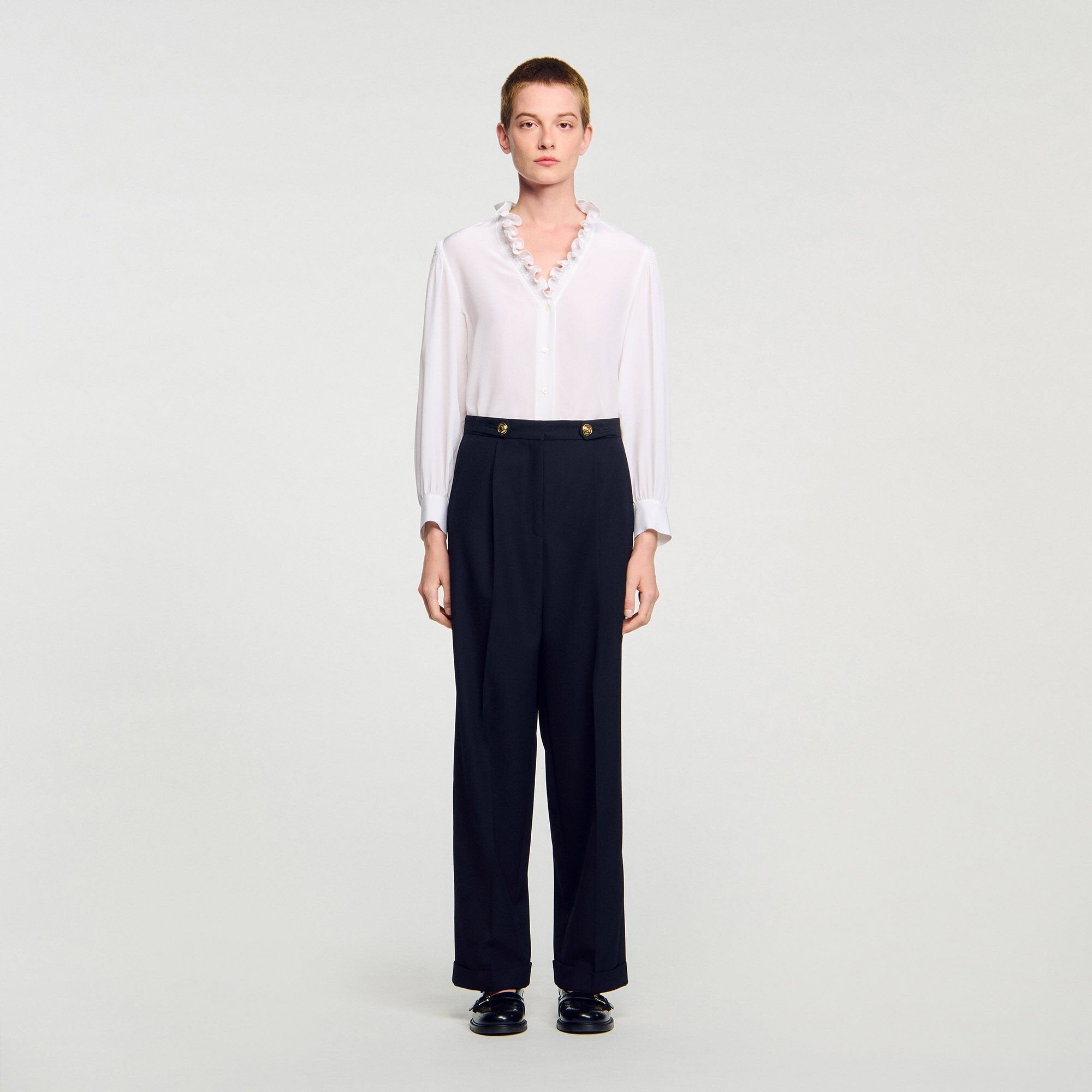 Straight-leg trousers Black Sandro Women
