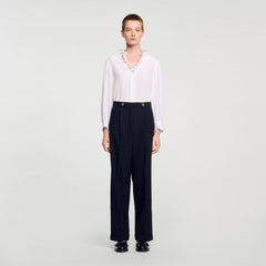 Straight-leg trousers Black Sandro Women