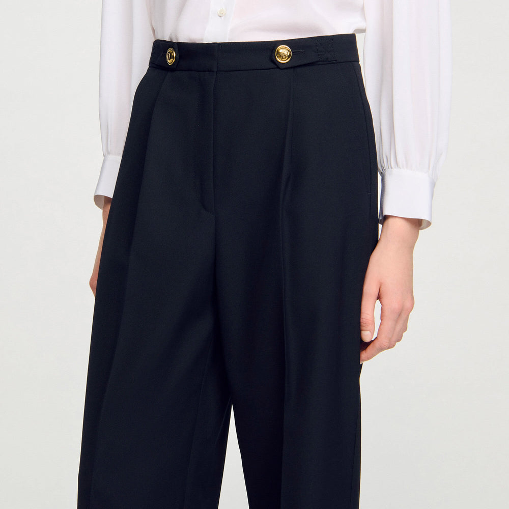 Straight-leg trousers Black Sandro Women