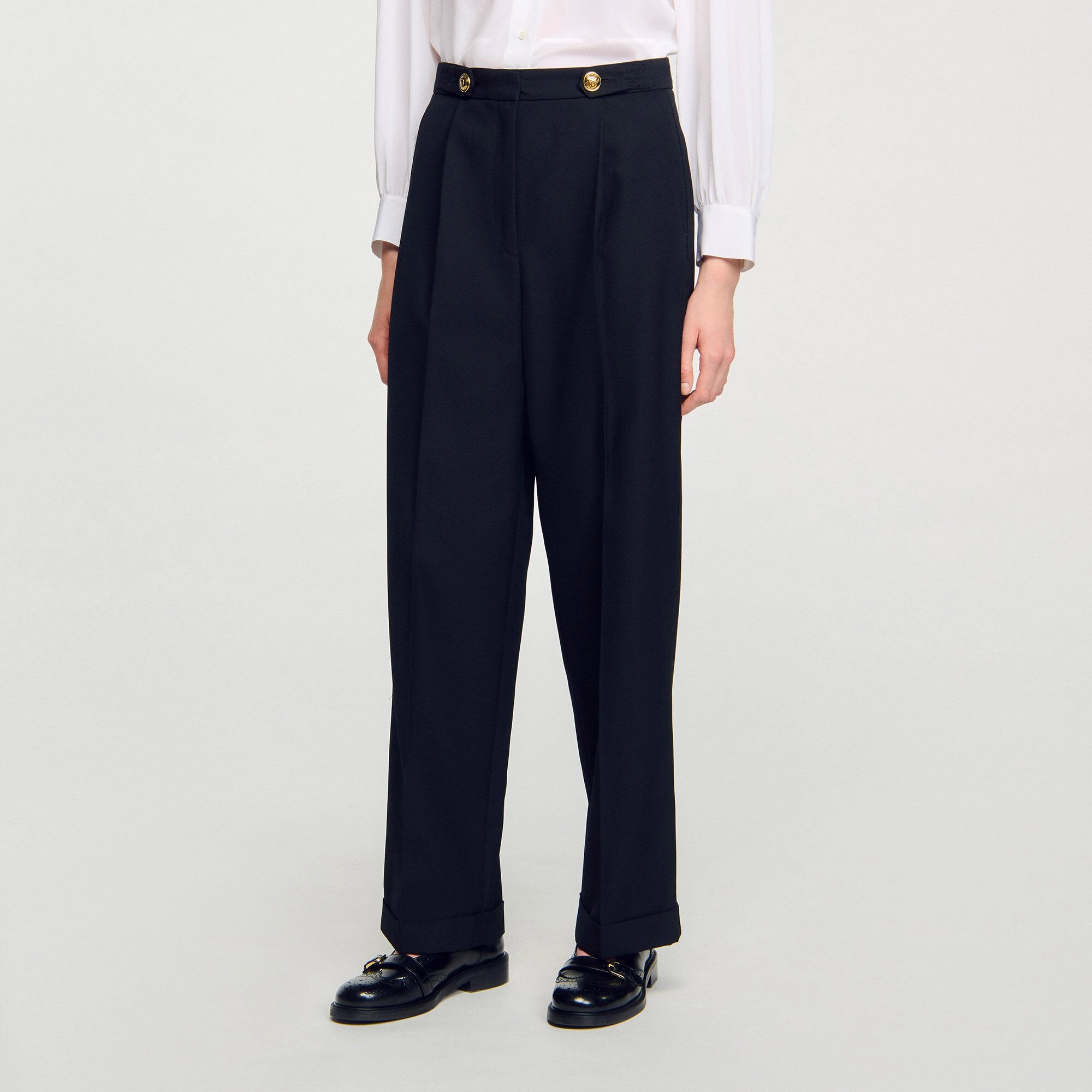 Straight-leg trousers Black Sandro Women