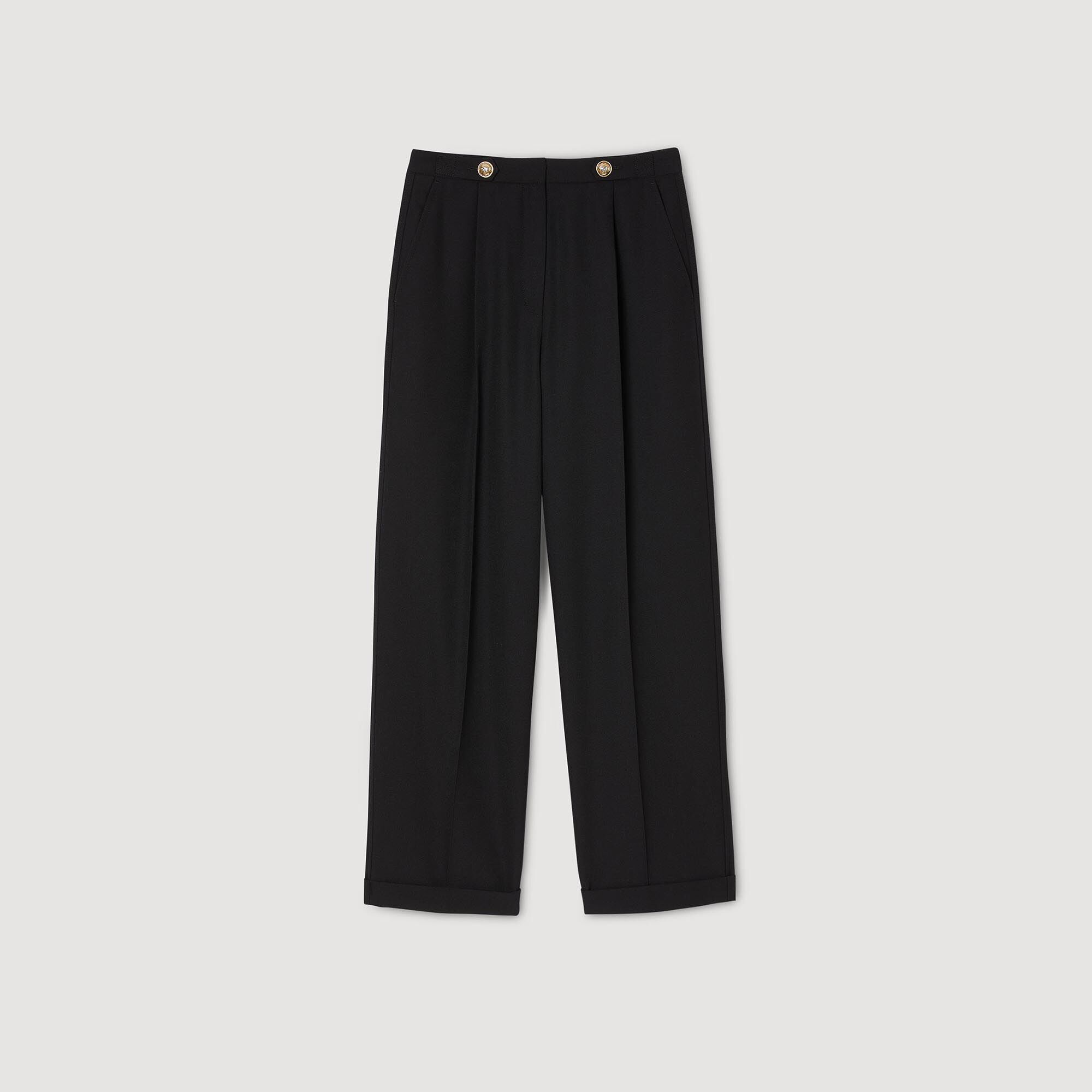 Straight-leg trousers Black Sandro Women