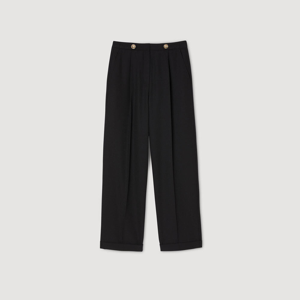 Straight-leg trousers Black Sandro Women