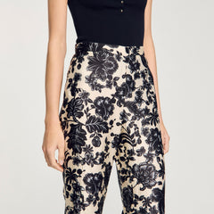 Floral pants Ecru / Black Sandro Women