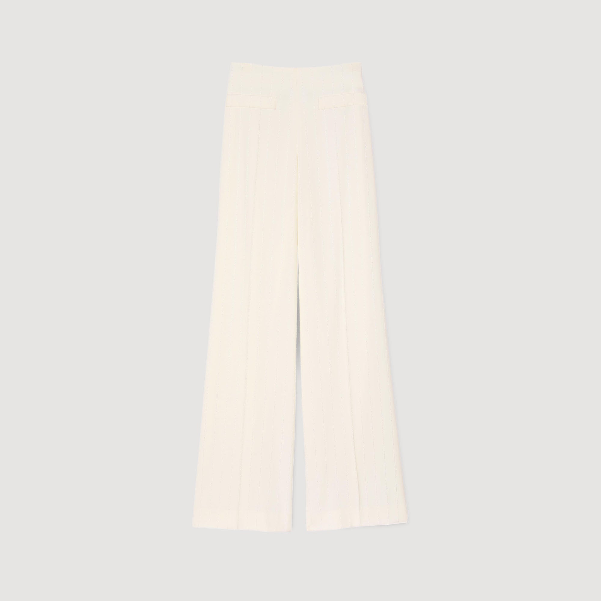 Sequin suit trousers Ecru Sandro Women