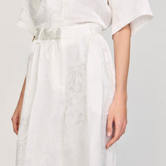 Jacquard flowers trousers White Sandro Women