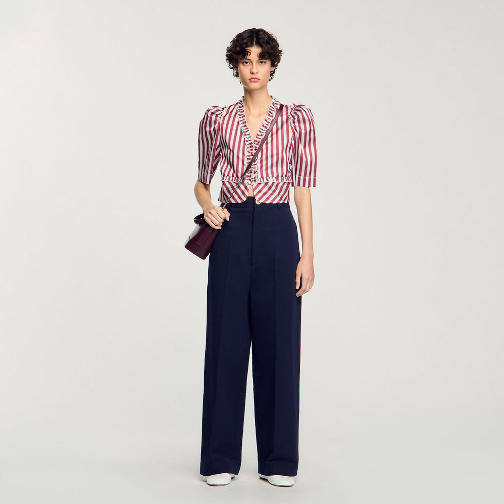 Suit trousers Navy Blue Sandro Women