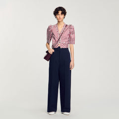 Suit trousers Navy Blue Sandro Women