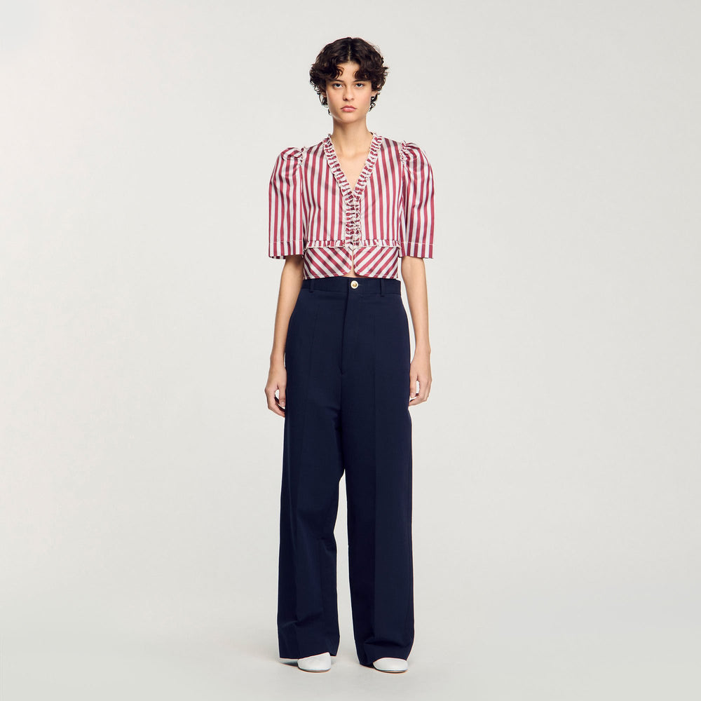 Suit trousers Navy Blue Sandro Women