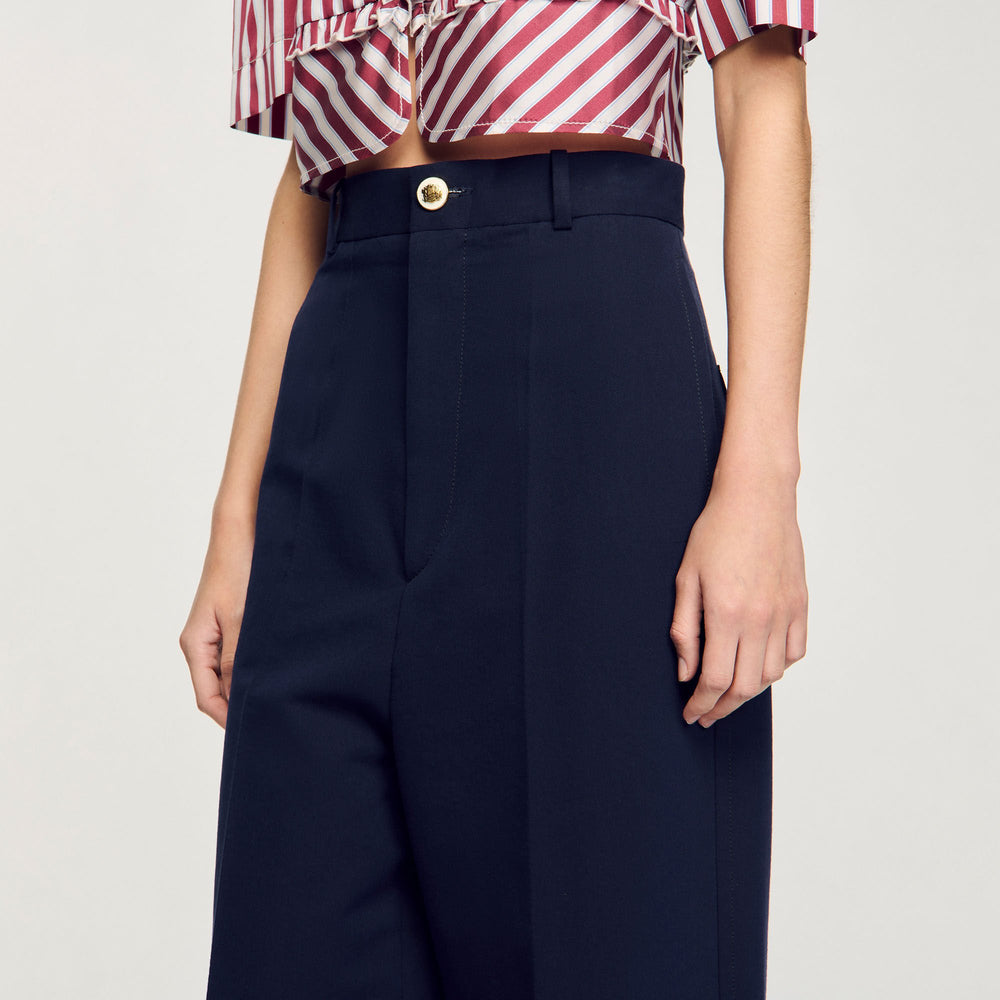 Suit trousers Navy Blue Sandro Women