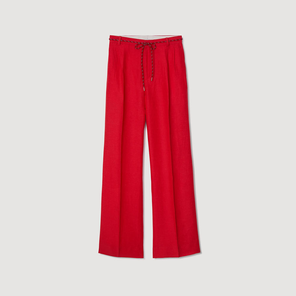 Drawstring trousers Red Sandro Women